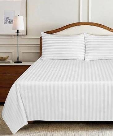 Satin stripe duvet textile